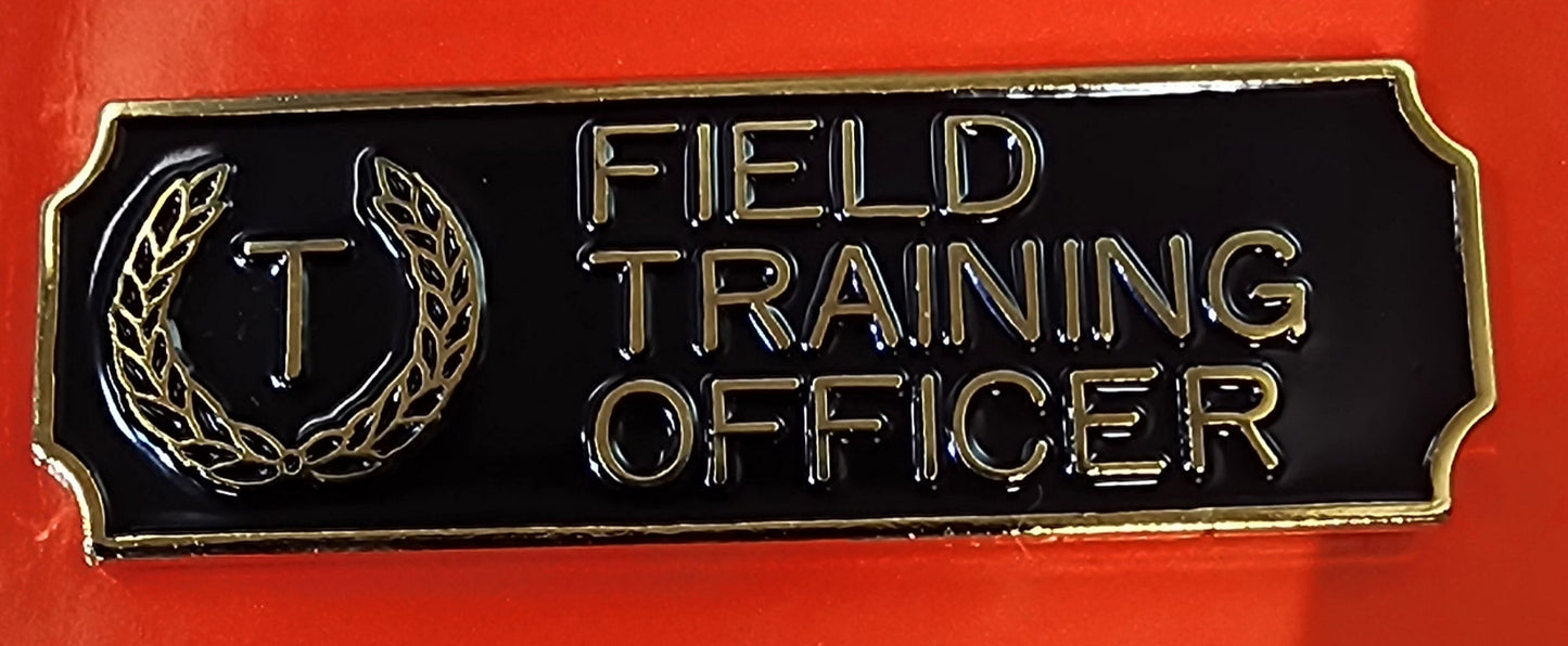 Award Bar - Field Training Officer - Gold with Black Enamel