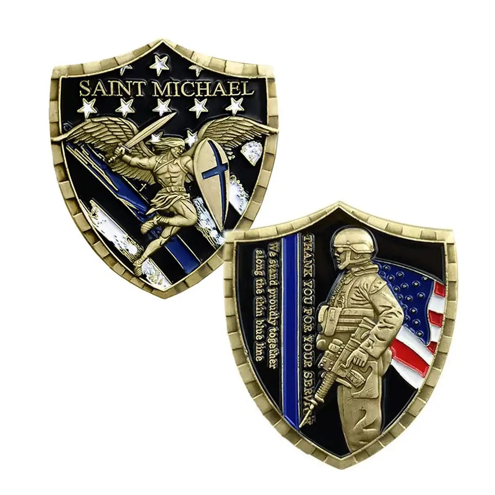 Police Officer Saint Michael 3D Commemorative Coin