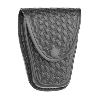 Basketweave Leather Standard Closed Single Cuff Case