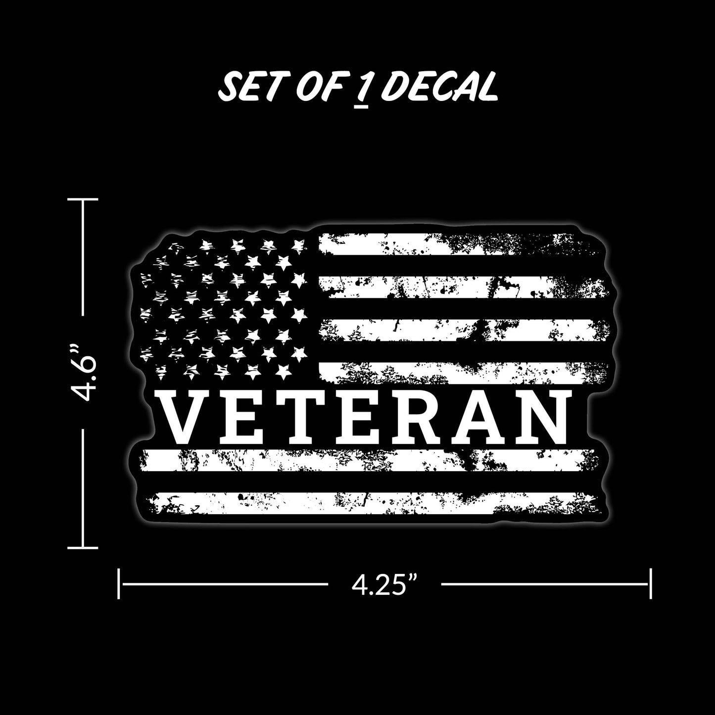 Veteran Flag Car Sticker Decal
