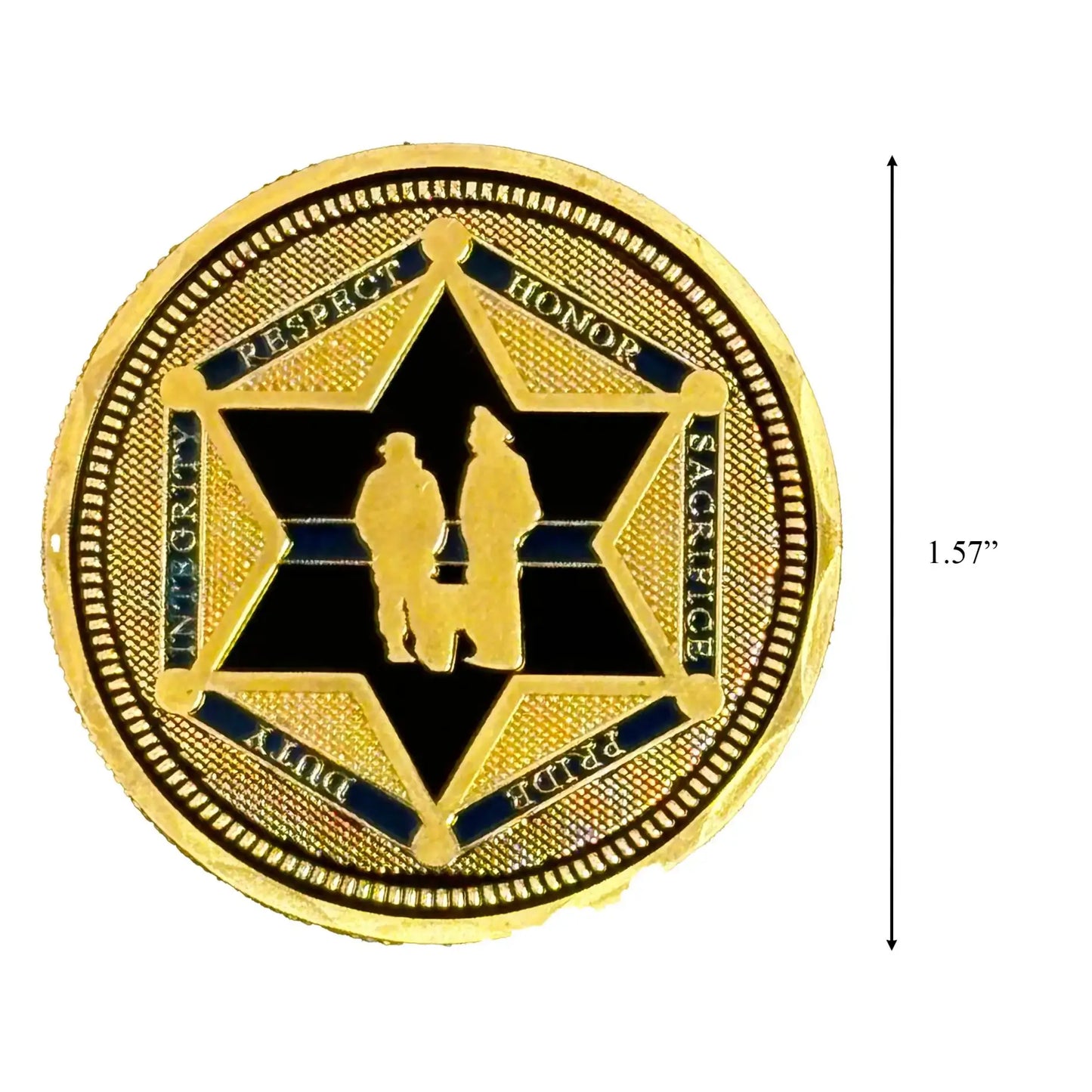 US Police Prayer Challenge Commemorative Gold Plated Coin