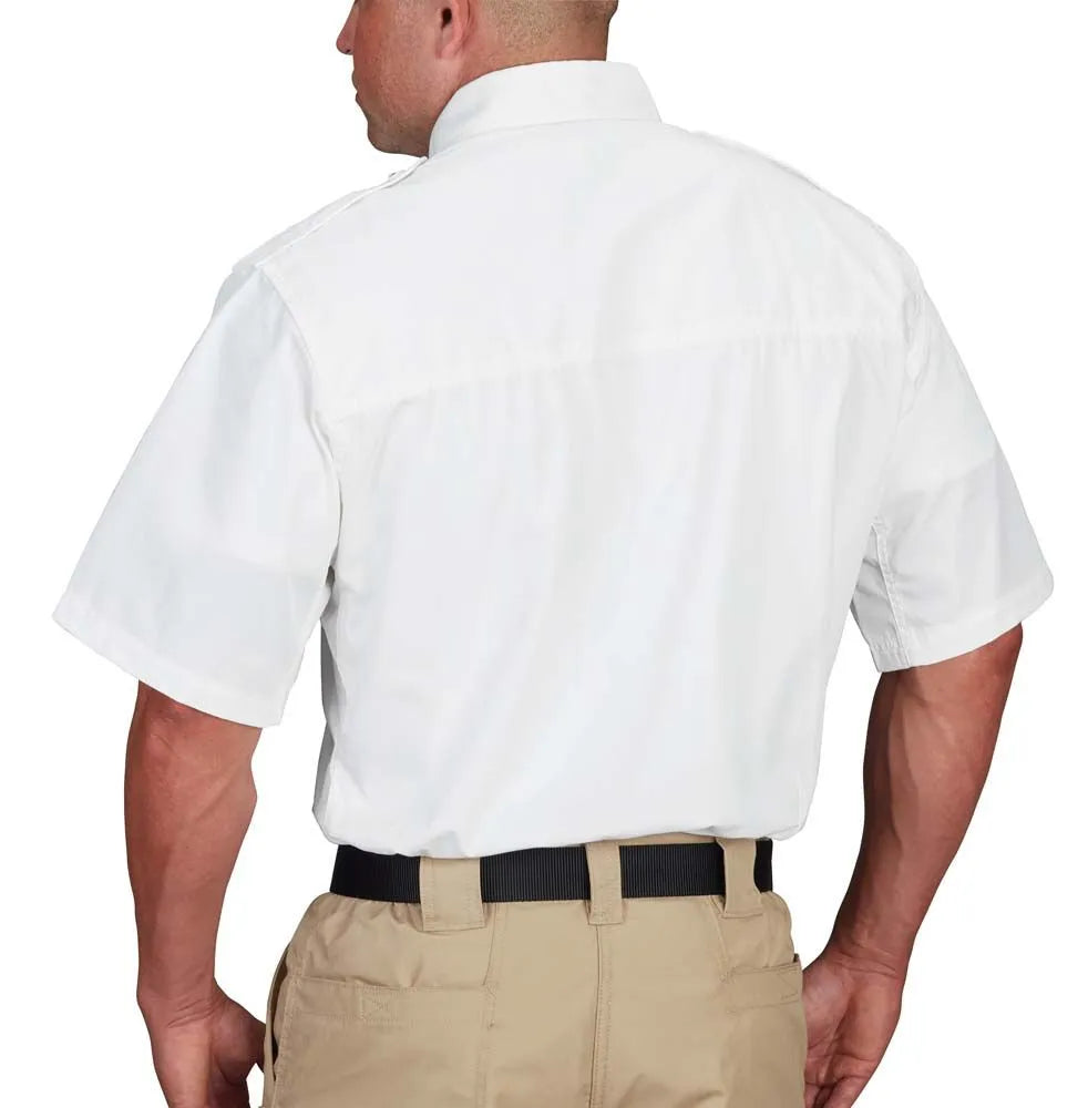 Men's Short Sleeve Tactical Shirt – Poplin White