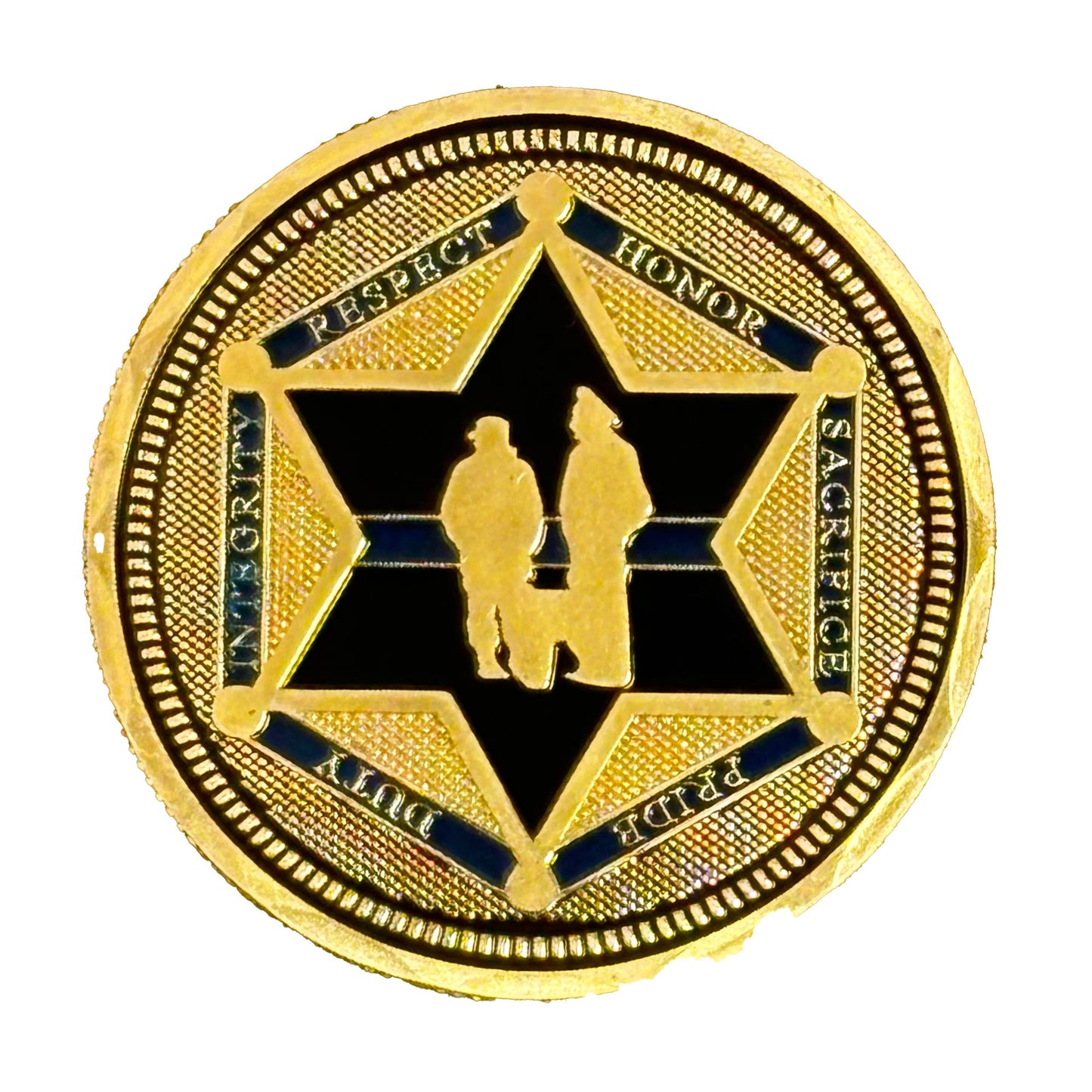 US Police Prayer Challenge Commemorative Gold Plated Coin