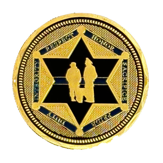 US Police Prayer Challenge Commemorative Gold Plated Coin