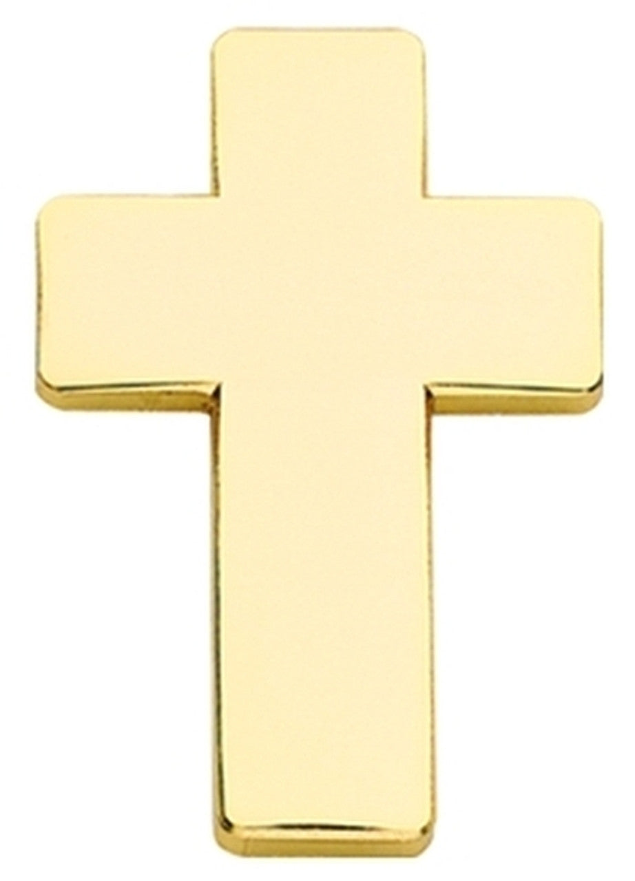 Chaplain Cross, 2 Posts & Clutch Backs, Pairs, 1" High