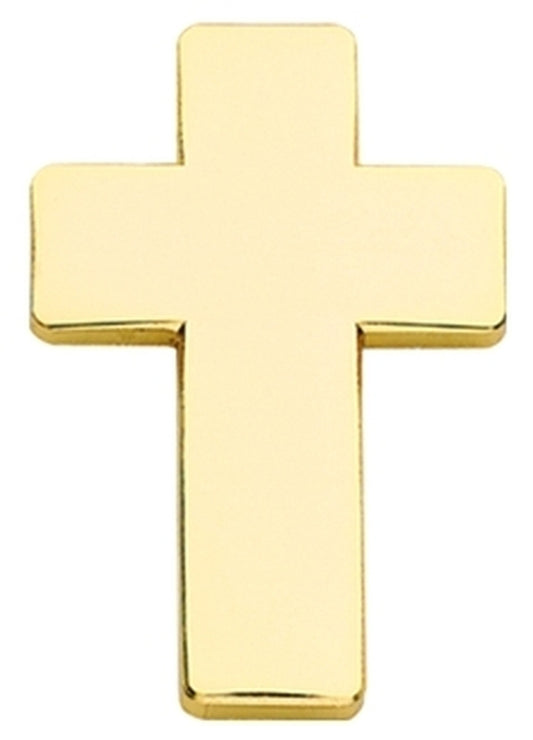 Chaplain Cross, 2 Posts & Clutch Backs, Pairs, 1" High