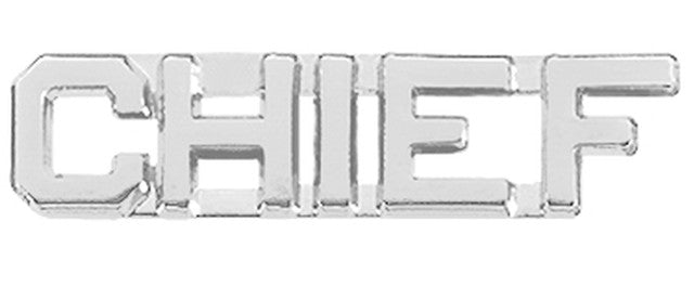 CHIEF Die Struck Letters, 2 Posts & Clutch Backs, 3/8" High