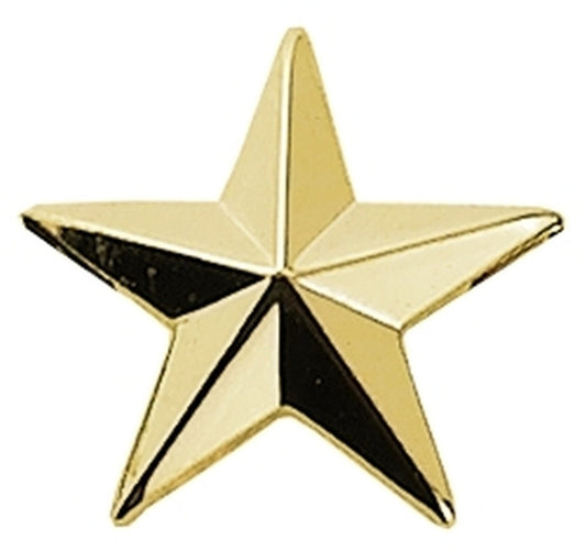1 Star, 1 Post & Clutch Back, Pairs, 1" High