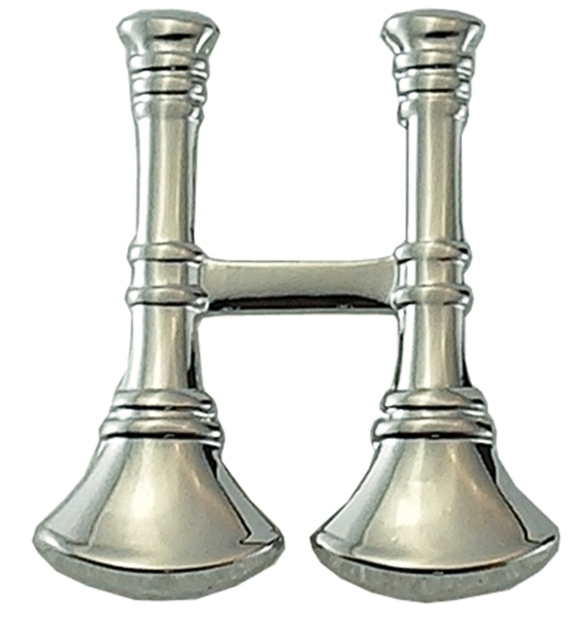 Captain, 2 PARALLEL Bugles, 2 Posts & Clutch Backs, Pairs, 3/4" High
