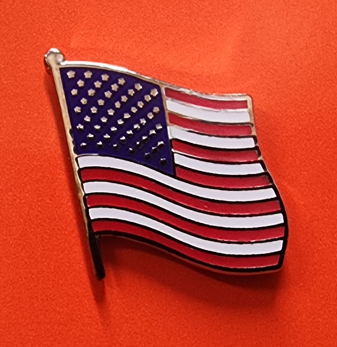 Wavy American Flag Pin