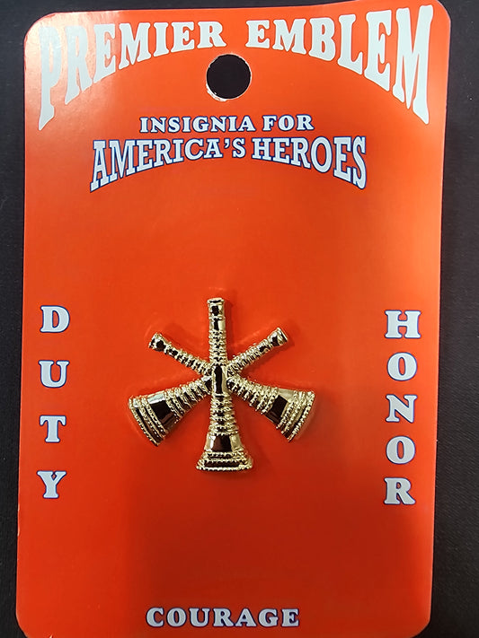 1 1/4"  3 CROSS BUGLE GOLD