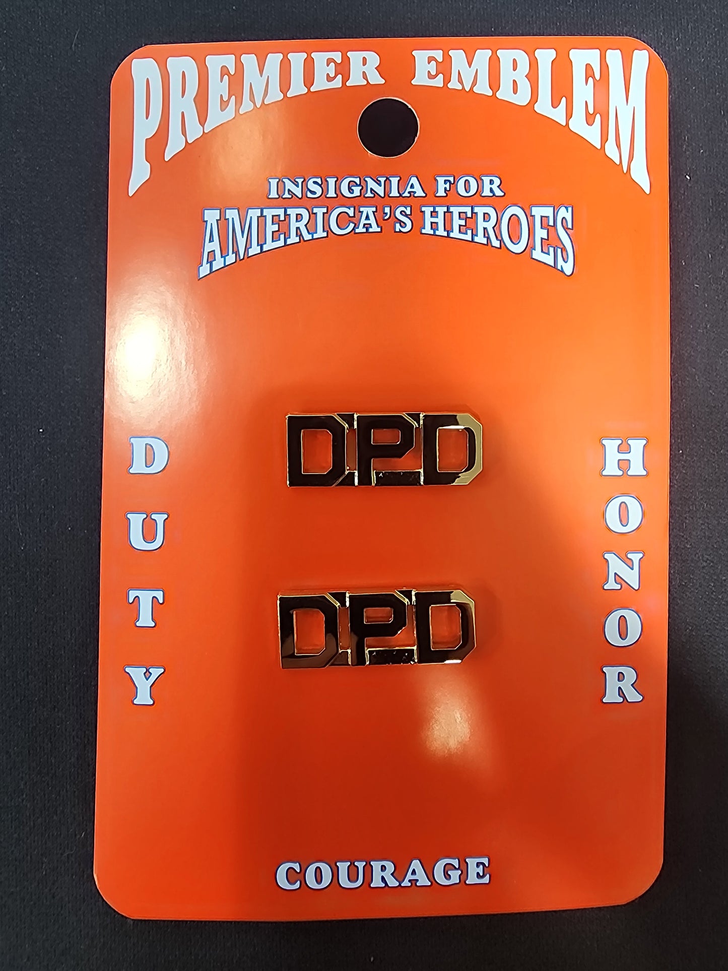 3/8" Gold Cutout Letters - DPD