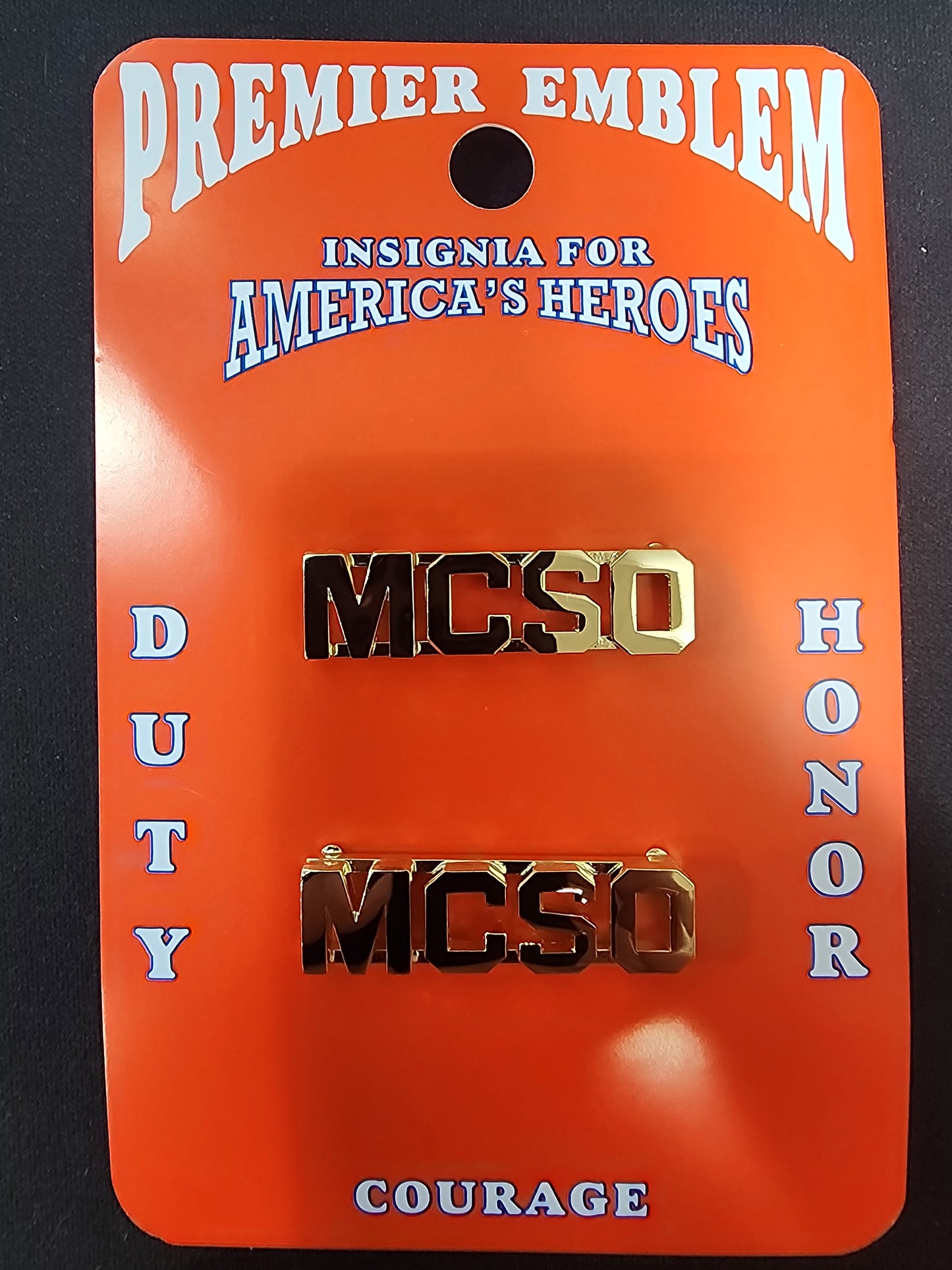 3/8" Gold Cutout Letters - MCSO