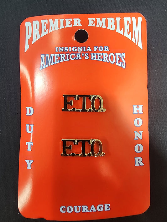 3/8" FTO Gold Cutout Letters Collar Device
