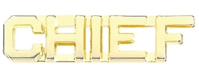 CHIEF Die Struck Letters, 2 Posts & Clutch Backs, 3/8" High