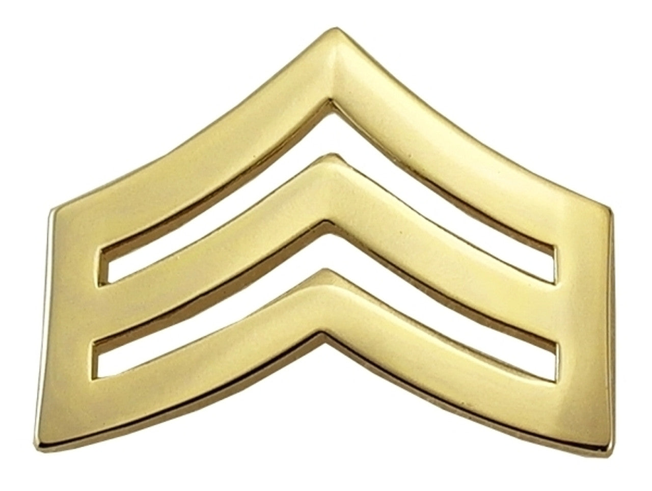 SGT Chevron, 2 Posts & Clutch Backs, Pairs, Regular-1" Wide
