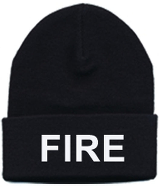 FIRE Watch Cap, White/Black, One Size Fits All