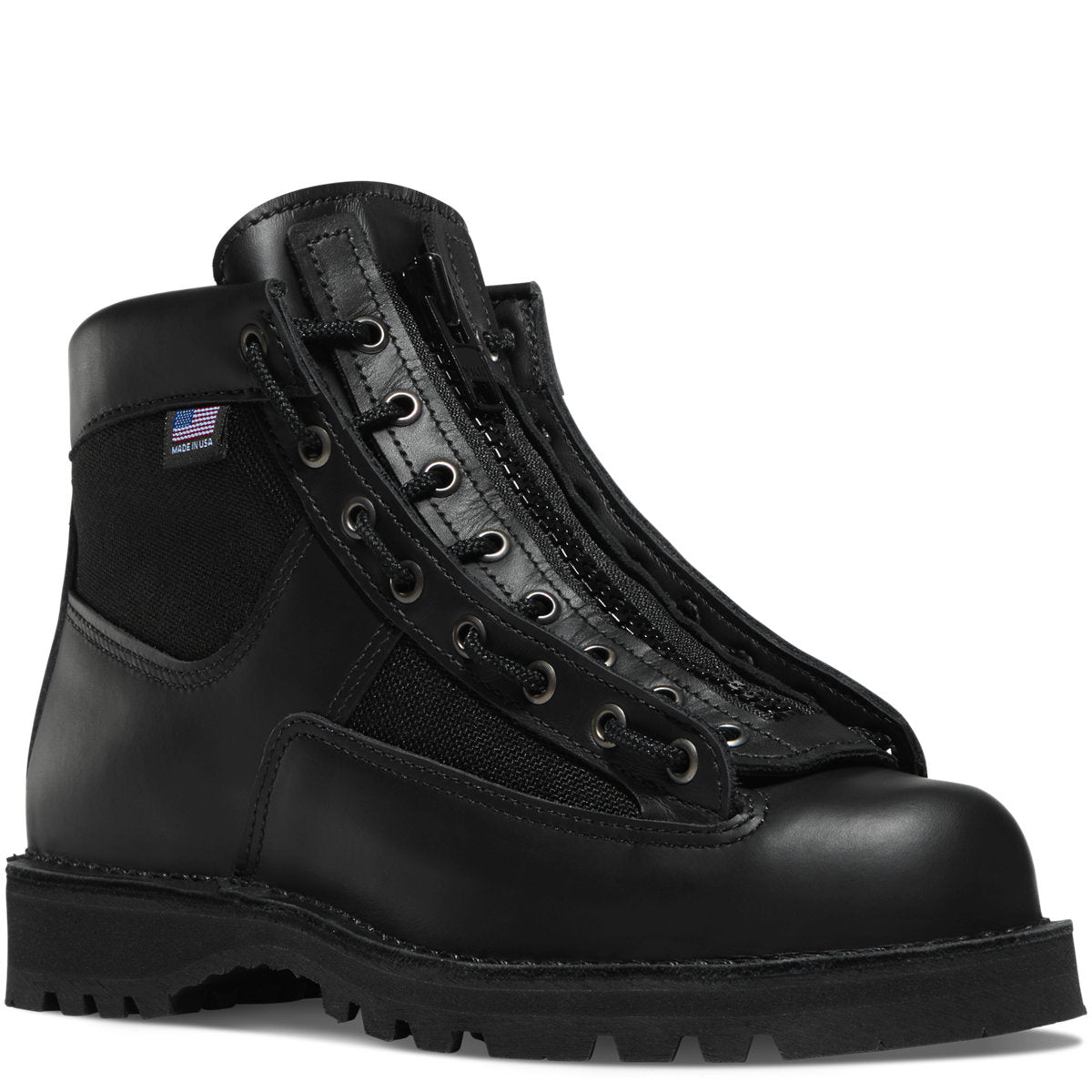 Lace-in Boot Zipper 6" Black