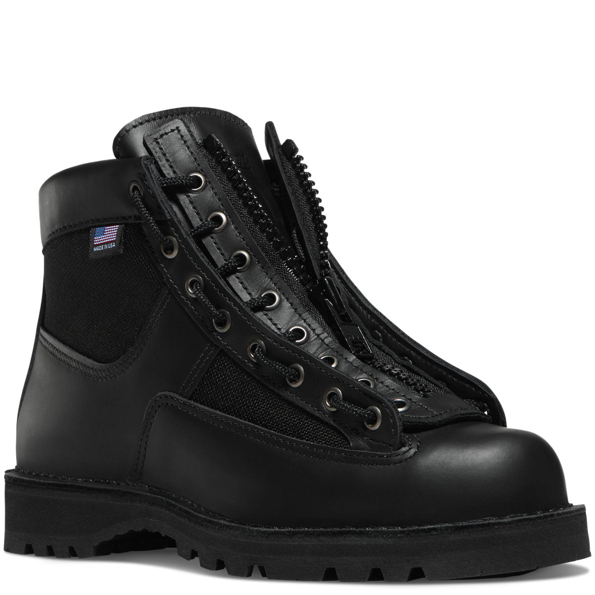 Lace-in Boot Zipper 6" Black