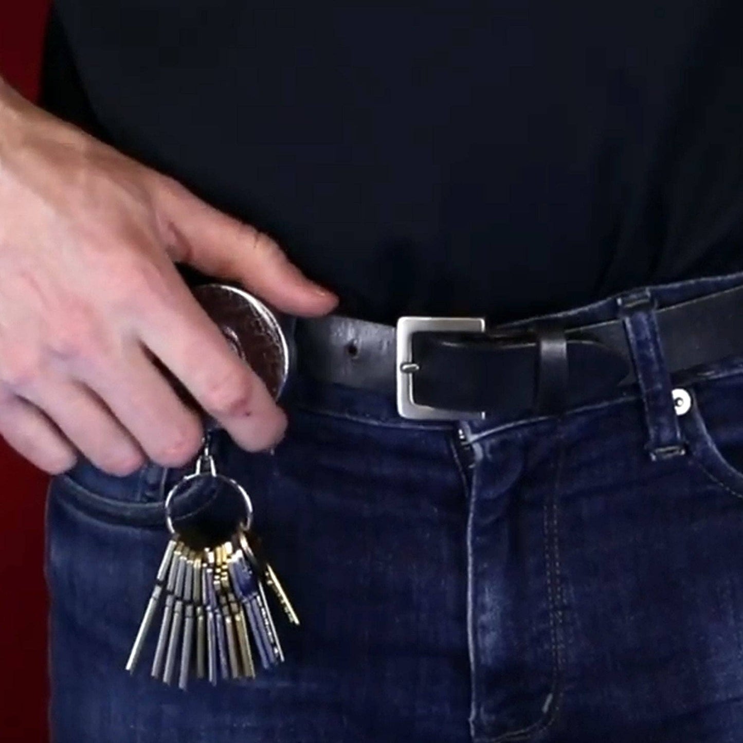 KEY-BAK Original Series Retractable Keychain in Vintage Chro