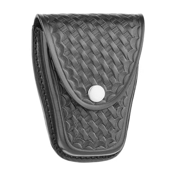 Basketweave Leather Standard Closed Single Cuff Case