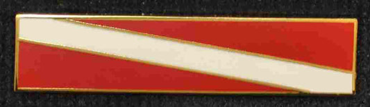 A12850 Three Diagonal Section Commendation Bar - Dive Rescue R/W/R Combo
