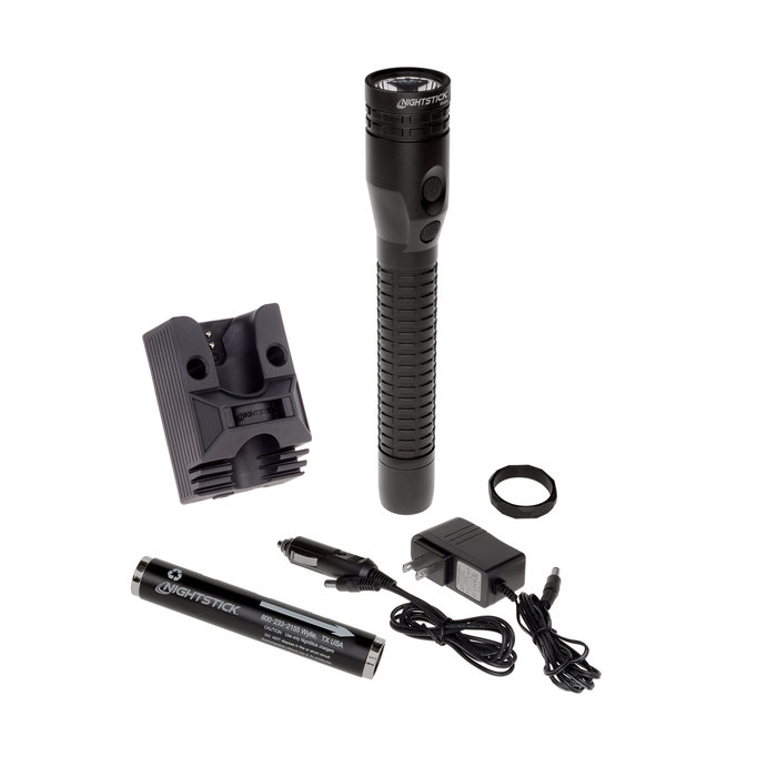 Metal Duty/Personal-Size Dual-Light Rechargeable Flashlight