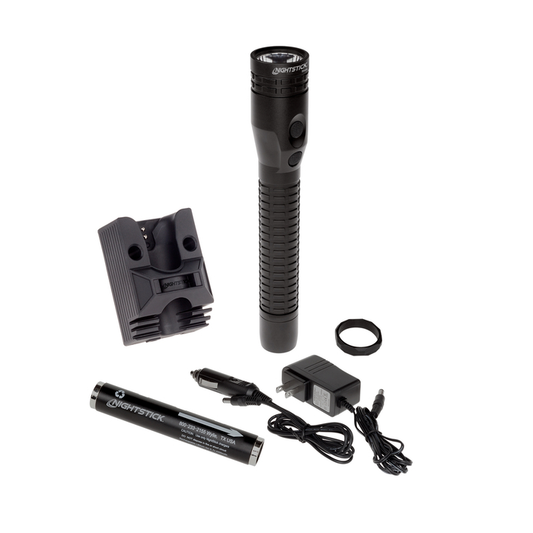 Metal Duty/Personal-Size Dual-Light Rechargeable Flashlight