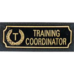 Training Coordinator Award Bar - Gold with Black Enamel
