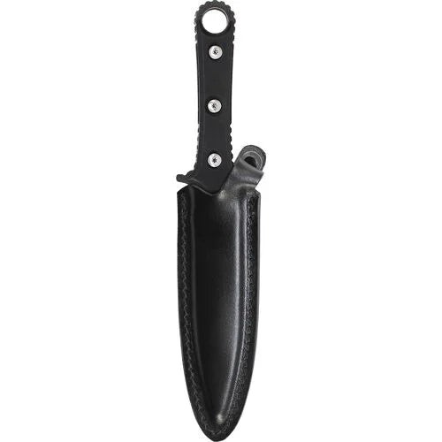 Boot Knife Stone Washed Spear Point Blade, Black G10 Handle