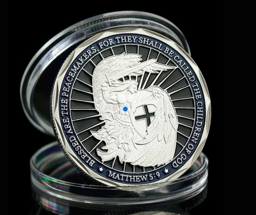 God Bless the Police Matthew 5:9 and Prayer Challenge Coin