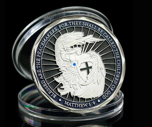 God Bless the Police Matthew 5:9 and Prayer Challenge Coin