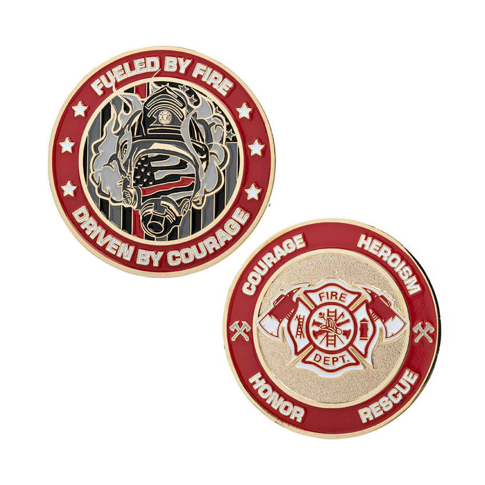 Firefighter's Thin Red Line Challenge Coin