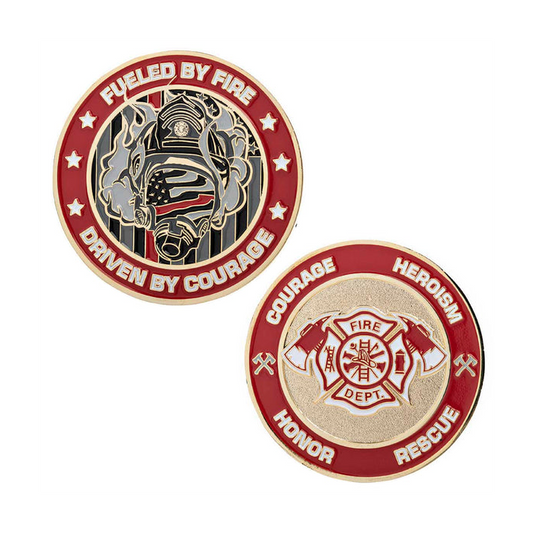 Firefighter's Thin Red Line Challenge Coin