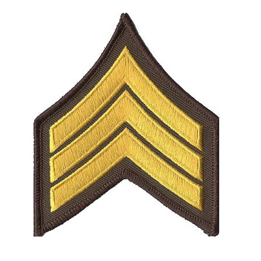 Pairs Deluxe Sergeant Chevrons Stitched Border 3 1/2" Wide