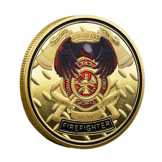 Thanksgiving Firefighters Prayer Gold Commemorative Coin