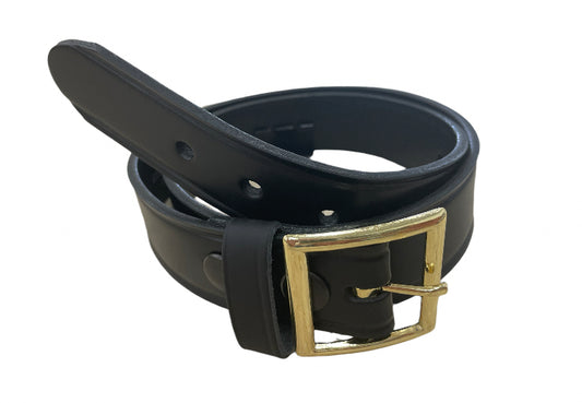 1.5 Inch Garrison Belt with Brass Plated Buckle