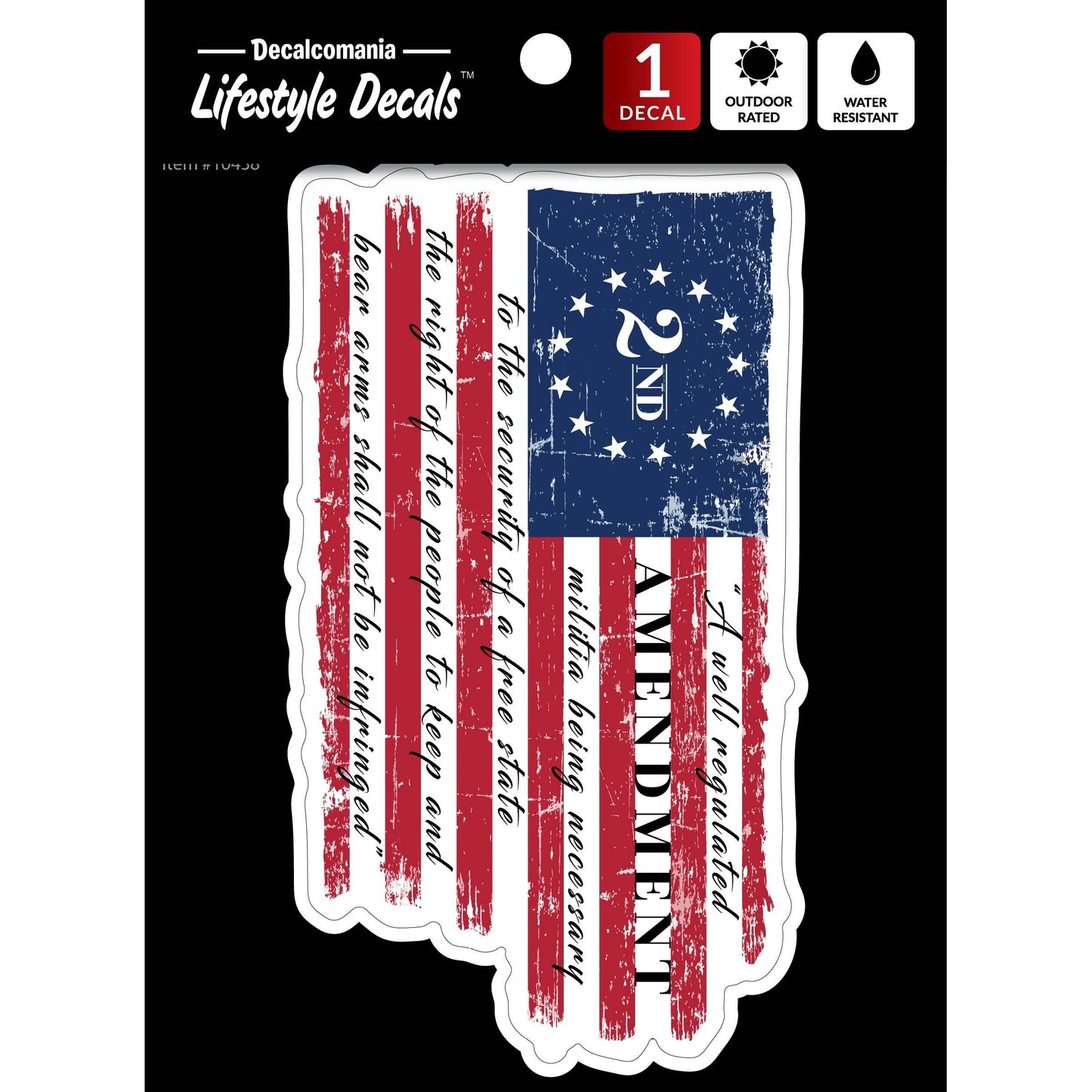2nd Amendment Flag Car Sticker Decal