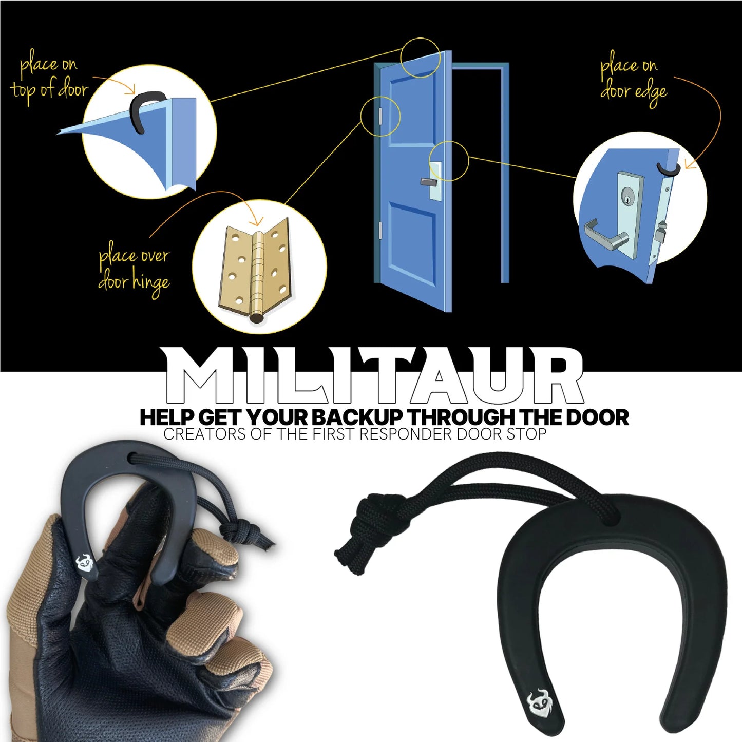 MILITAUR First Responder Door Stop/Jam (MULTI-3 Pack)