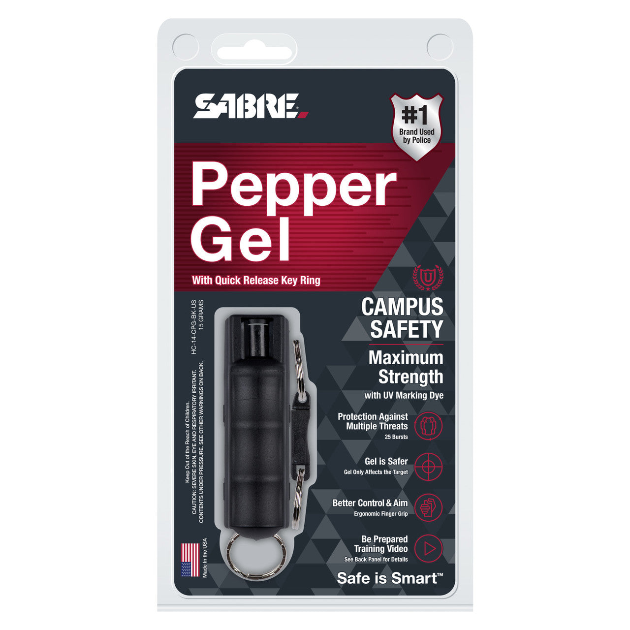 Campus Safety Pepper Gel with Quick Release Key Ring